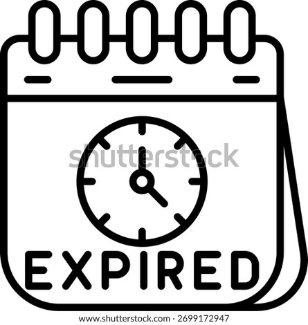 Expired Line vector Icon Design