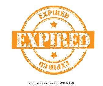 expired on a white, vector illustration