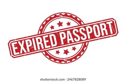 Expired Passport red rubber stamp vector design.