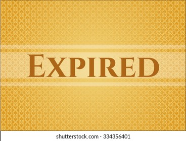 Expired poster or card