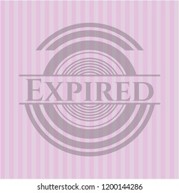 Expired realistic pink emblem