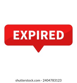 Expired In Red Rectangle Shape For Sale Information Business Marketing Social Media Promotion Announcement
