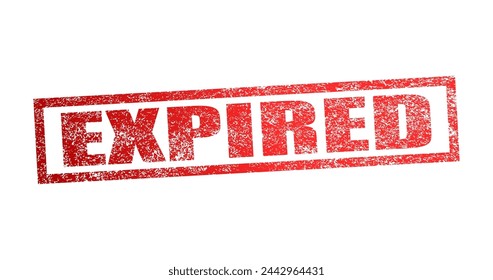 expired red stamp vector design for any file or document