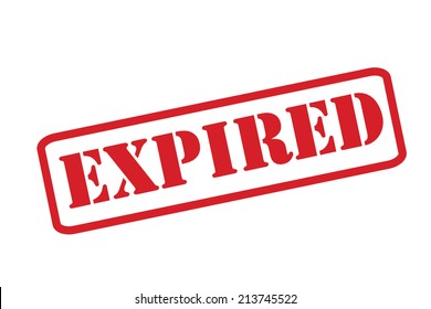 'EXPIRED' Red Stamp vector over a white background.