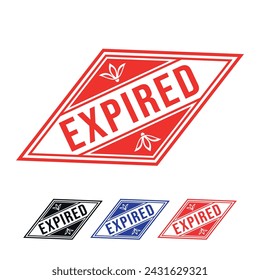 Expired Rubber stamp Design vector, illustration