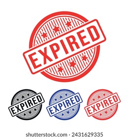 Expired Rubber stamp Design vector, illustration