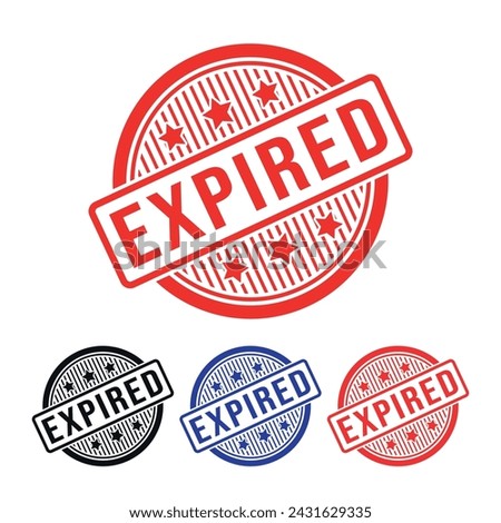 Expired Rubber stamp Design vector, illustration