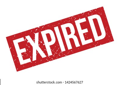 Expired Rubber Stamp. Red Expired Rubber Grunge Stamp Vector Illustration - Vector