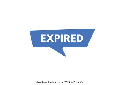 Botón de texto caducado. Botones web de etiqueta de icono de signo caducados