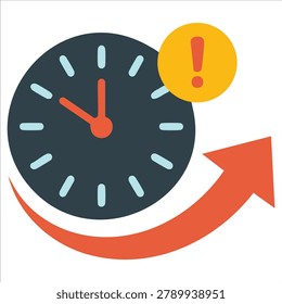Expired time deadline icon vector illustration