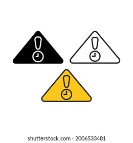 Expired warning icon. Vector illustration design