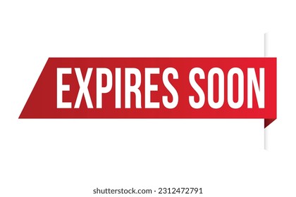 Expires soon banner design Vector illustration on white background.