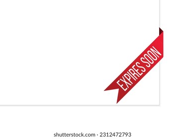Endet bald Banner-Design Vektorgrafik auf weißem Hintergrund.