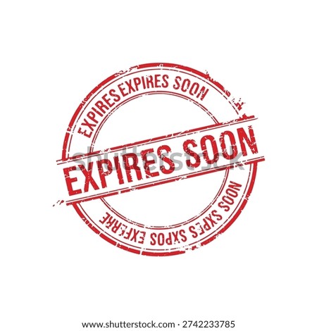 Expires soon red grunge rubber stamp