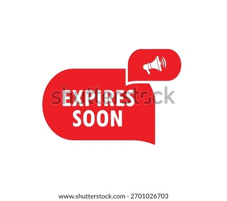 expires soon text on white background