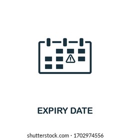 Expiry Date icon. Simple element from intellectual property collection. Filled Expiry Date icon for templates, infographics and more.