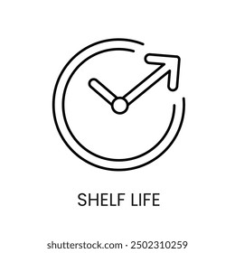 Expiry date and service life icon line vector with editable stroke