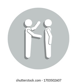 explique al icono de la placa de empleado. Glifo simple, vector plano de iconos de conversación para ui y ux, sitio web o aplicación móvil