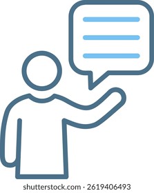 Ícone Explicar Duas Cores da Linha