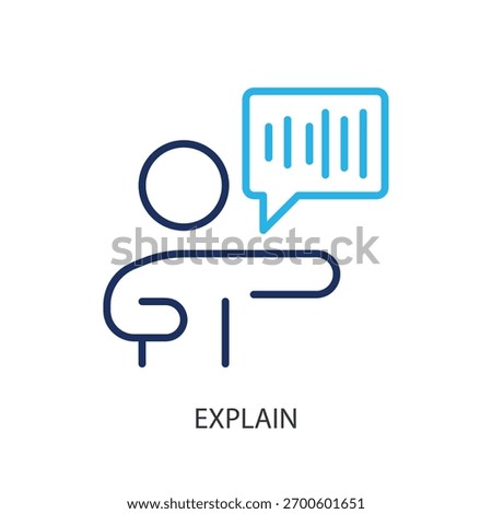 Explain thin line icons. Original vector illustration.