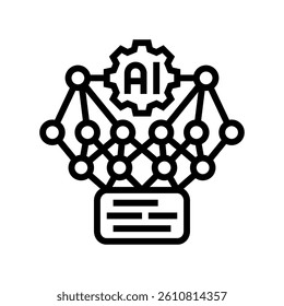 explainability ethical ai line icon vector. explainability ethical ai sign. isolated contour symbol black illustration