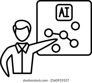 Explainability Icon - Line Style - How to use AI Theme