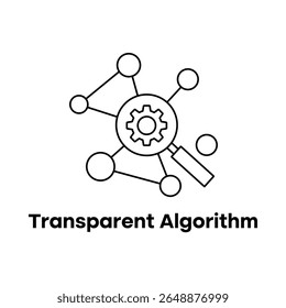Explainable AI Icon, Transparent Technology Design Illustration