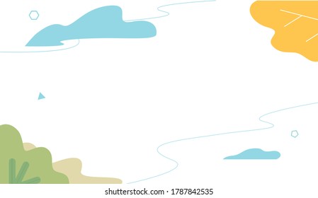 Explainer animation flat background. Autumn season environment. Minimalistic illustration.