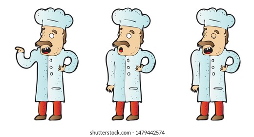 Explainer character design of chef