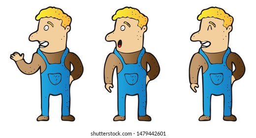 Explainer character design of farmer 