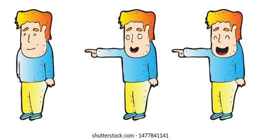 Explainer character design with theme of adult male