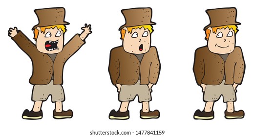 Explainer character design with theme of adult male