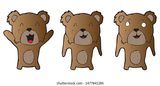 Explainer character design with theme of bear
