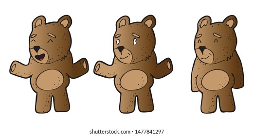 Explainer character design with theme of bear