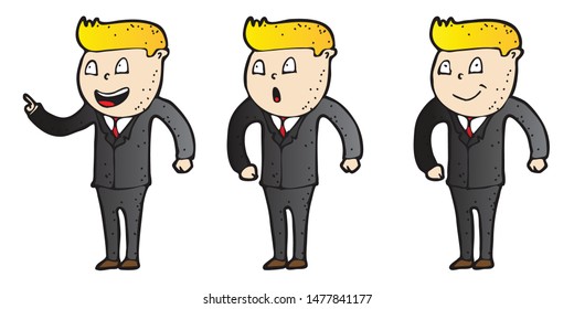 Explainer character design with theme of business man