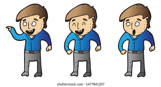 Explainer character design with theme of business man