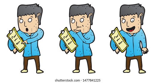 Explainer character design with theme of note taker