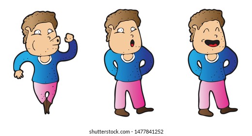 Explainer character design with theme of teenage boy