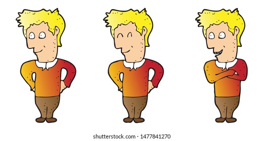 Explainer character design with theme of teenage boy