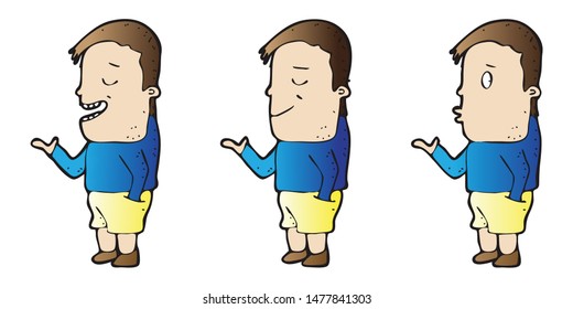 Explainer character design with theme of teenage boy