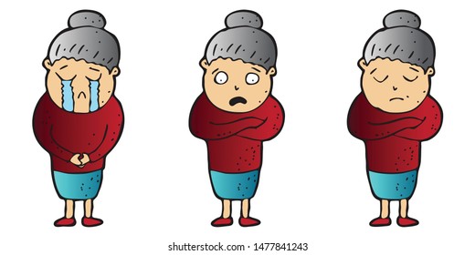 Explainer character design with theme of women cry