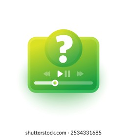 ícone de vídeo explicador, reproduzir manual ou design de vetor de instruções