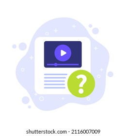 explainer video icon, vector illustration