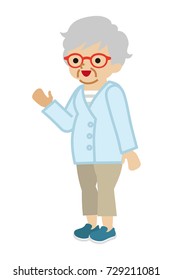 Explaining Senior woman