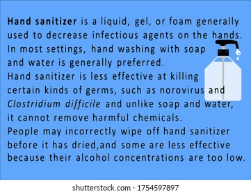 Explanation and definition of Hand sanitiser.