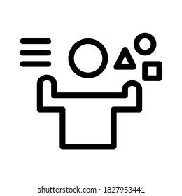 Explanation, Description, Education, Business Presentation Outline Icon