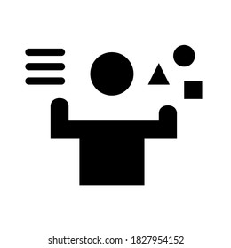 Explanation, Description, Education, Business Presentation Solid Glyph Icon