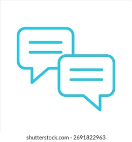 Icono de explicación. Aislado sobre fondo blanco. Icono azul.