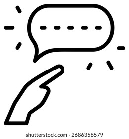 Ilustración vectorial de línea de ícono de explicación