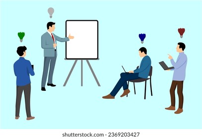 Explanation of something that is not clear will cause each person's understanding to be different and often each person's understanding is far from what was intended. Vector illustration.